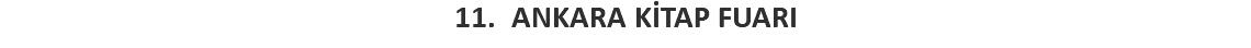 11. ANKARA KİTAP FUARI